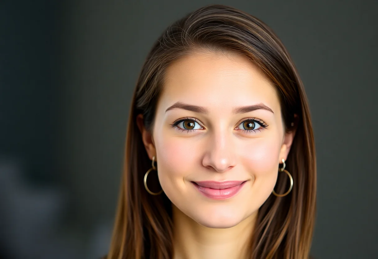 Portrait of a young woman, the community manager